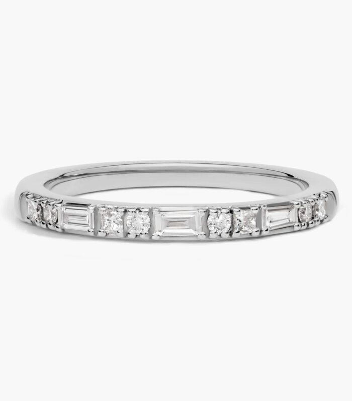 Dot Dash Diamond Ring in 14k White Gold (1/4 ct. tw.)